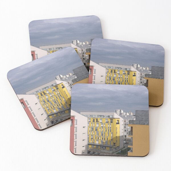 Item preview, colorful new buildings Belgrade cityscape Serbia designed and sold by goceris.