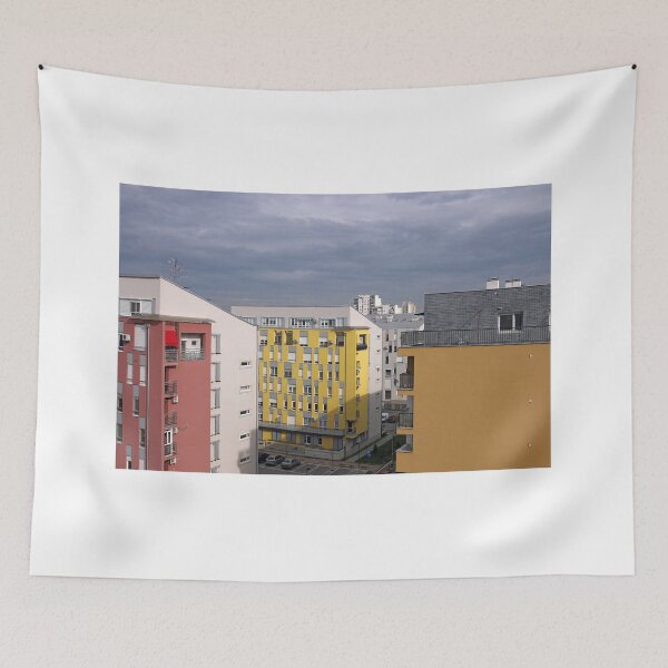 Item preview, colorful new buildings Belgrade cityscape Serbia designed and sold by goceris.
