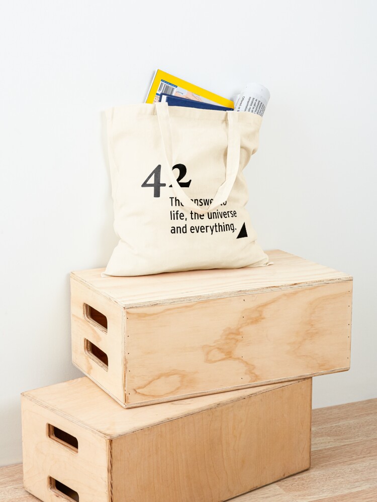 Alternate view of 42 - the answer to life, the universe and everything Tote Bag