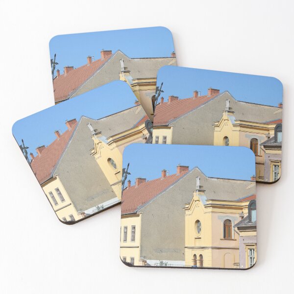 Item preview, old houses and knight sculpture street in Eger Hungary designed and sold by goceris.