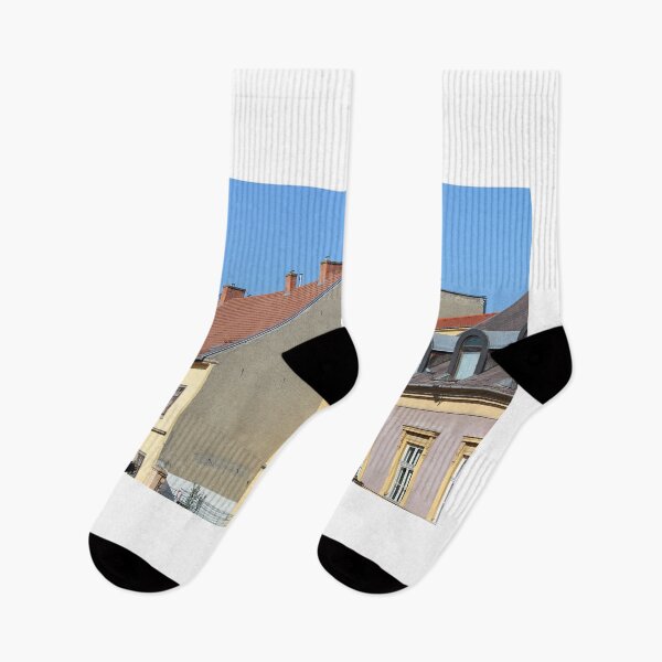 Item preview, old houses and knight sculpture street in Eger Hungary designed and sold by goceris.
