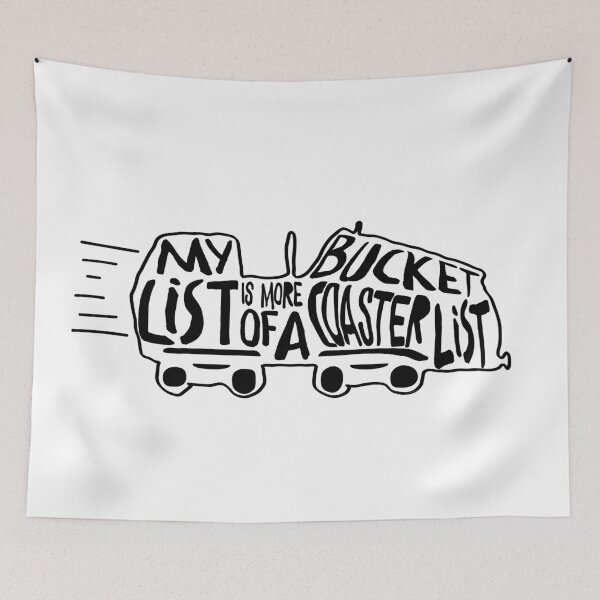 Item preview, My bucket list is more of a coaster list cute roller coaster Design designed and sold by emmjott.