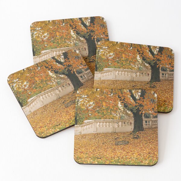 Item preview, tree and fallen fall leaves in park designed and sold by goceris.