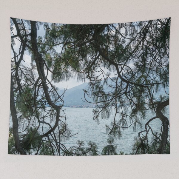 Item preview, Lacy Pine Screen - Splendid Lake Como in Lombardy Italy designed and sold by Georgia Mizuleva.