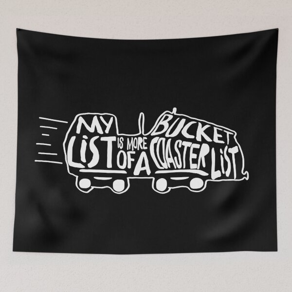 Item preview, My bucket list is more of a coaster list cute roller coaster Design designed and sold by emmjott.