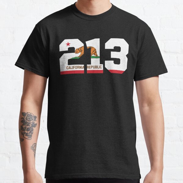 BoredWalk Men's Los Angeles 213 Area Code T-Shirt, Large / Royal