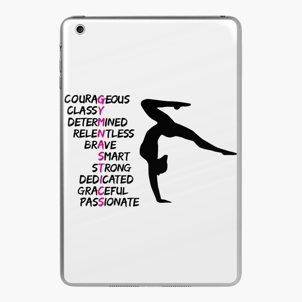 Gymnastics, gymnast and text iPad Case & Skin by claudiasartwork