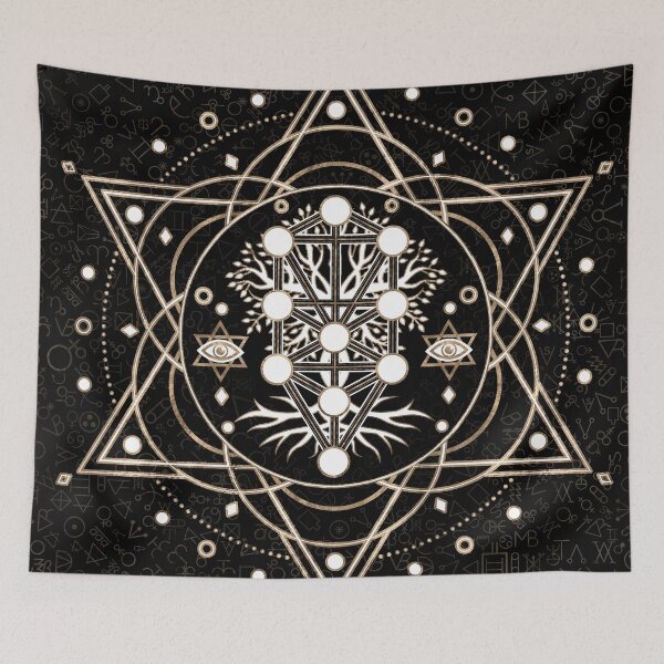 Item preview, Kabbalah The Tree of Life Sacred Geometry Ornament designed and sold by k9printart.