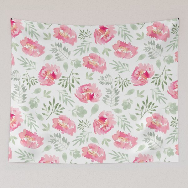 Item preview, Watercolor Peonies | Pink | Pattern designed and sold by Harpley Design Studio.