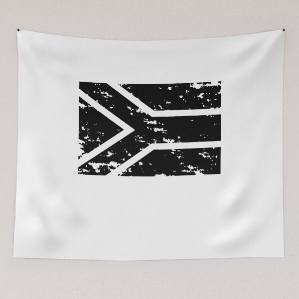 Item preview, Black and white South Africa flag designed and sold by Starstacks.