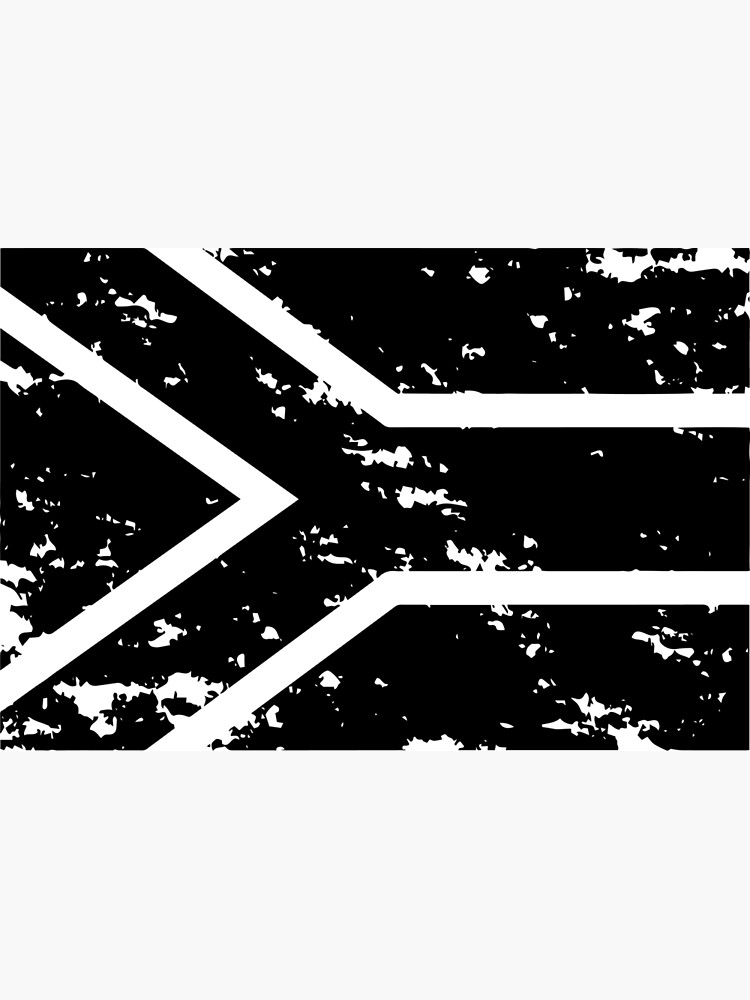 "Black and white South Africa flag" Poster for Sale by Starstacks