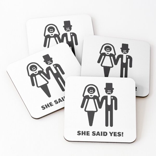 Item preview, She Said Yes! (Wedding Vow / Marriage / Bride / Groom / Black) designed and sold by MrFaulbaum.