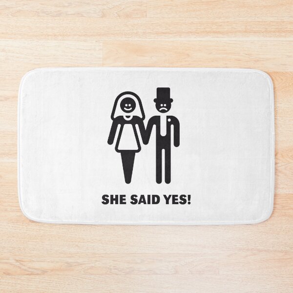 Item preview, She Said Yes! (Wedding Vow / Marriage / Bride / Groom / Black) designed and sold by MrFaulbaum.