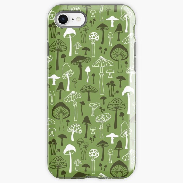 Mushrooms in Green iPhone Tough Case