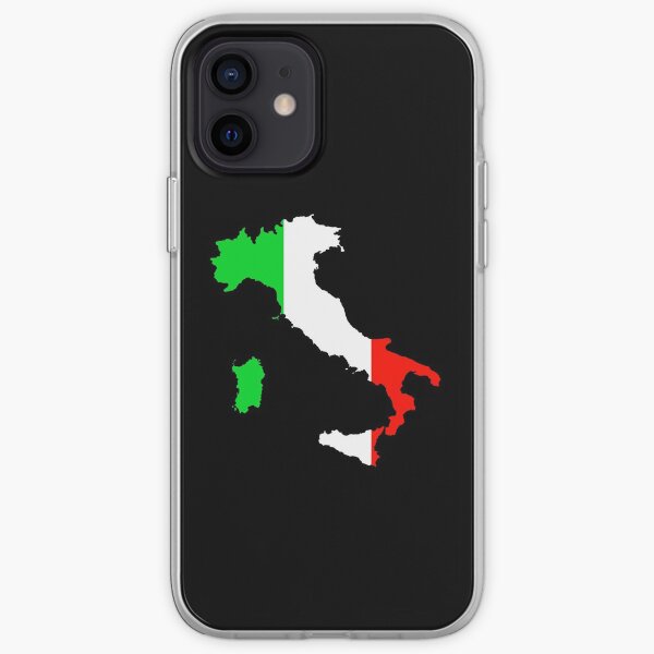 Flag of Italy and Map of Italy iPhone Soft Case