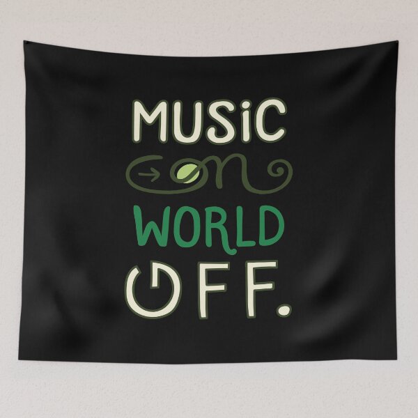 Item preview, Music on World off | Cool music shirt designed and sold by m-huppmann.
