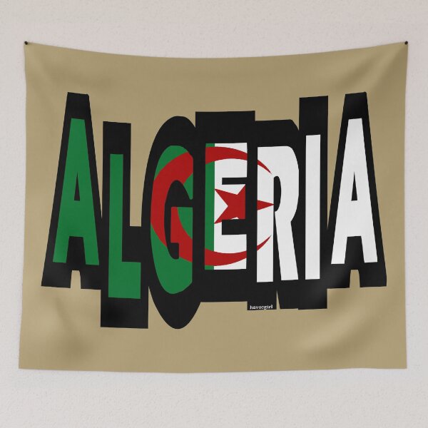 Item preview, Algeria Font with Algerian Flag designed and sold by Havocgirl.