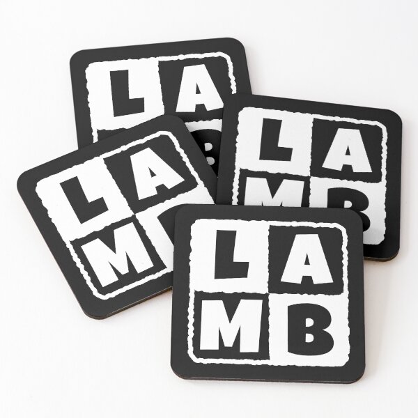 Item preview, LAMB in a black and white square designed and sold by joseartgel.