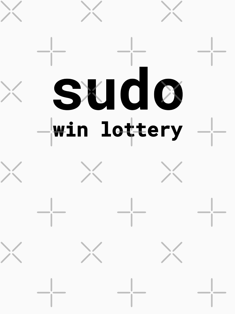 Thumbnail 7 of 7, Classic T-Shirt, Sudo win lottery (Inverted) designed and sold by developer-gifts.