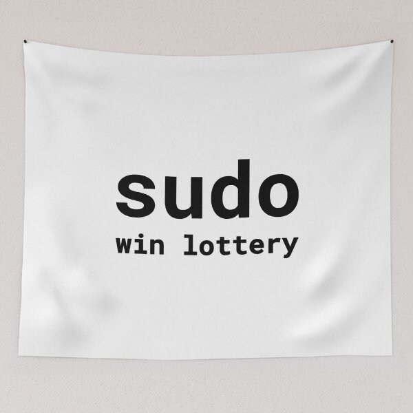 Item preview, Sudo win lottery (Inverted) designed and sold by developer-gifts.