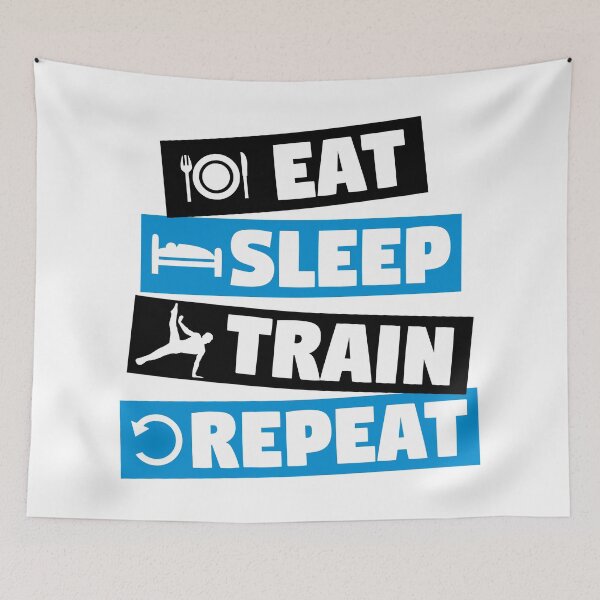 Item preview, Gymnastics, eat, sleep, train, repeat designed and sold by claudiasartwork.