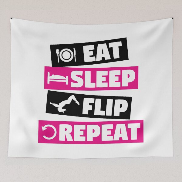 Item preview, Gymnastics - eat, sleep, flip, repeat designed and sold by claudiasartwork.