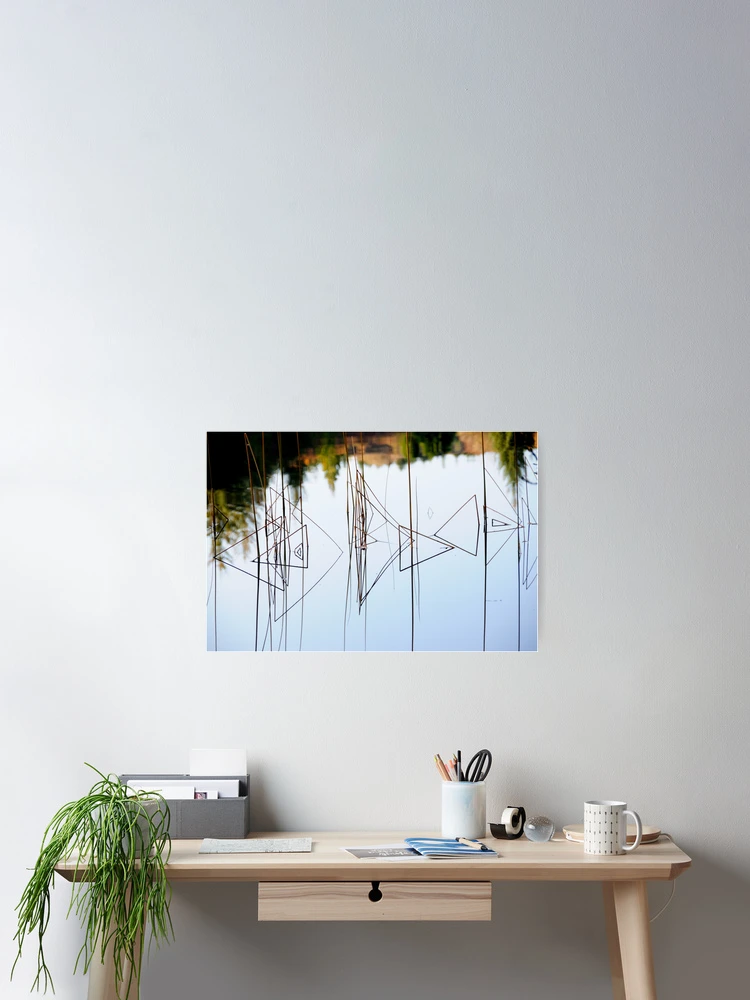 Thumbnail 2 of 3, Poster, Abstract Reeds a Triangular Reflection designed and sold by Derek McMorrine.