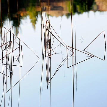 Artwork thumbnail, Abstract Reeds a Triangular Reflection by Derek McMorrine