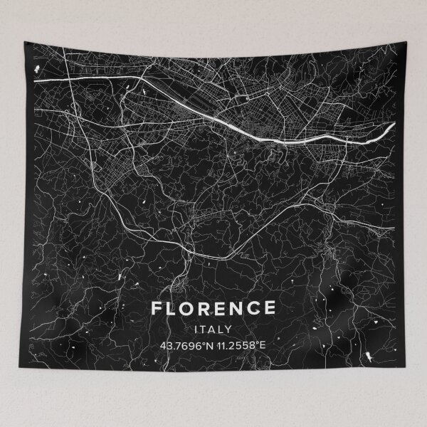 Item preview, Florence Italy Map (Black) designed and sold by Kara515.