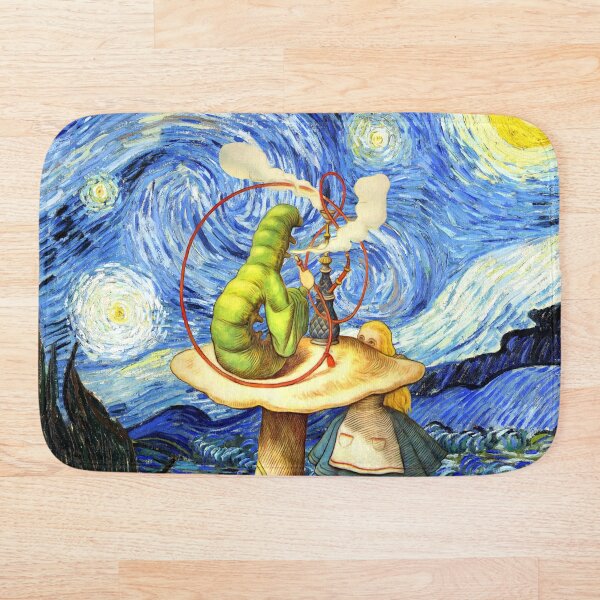 Alice & The Caterpillar Starry Night - Alice In Wonderland Bath Mat