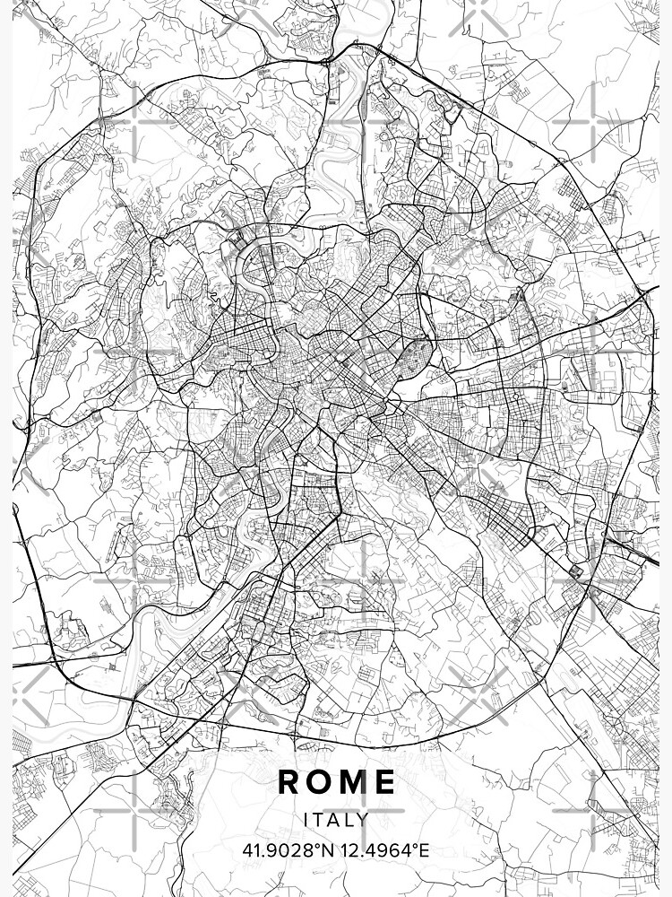 Rome Map Art Board Print By Kara515 Redbubble