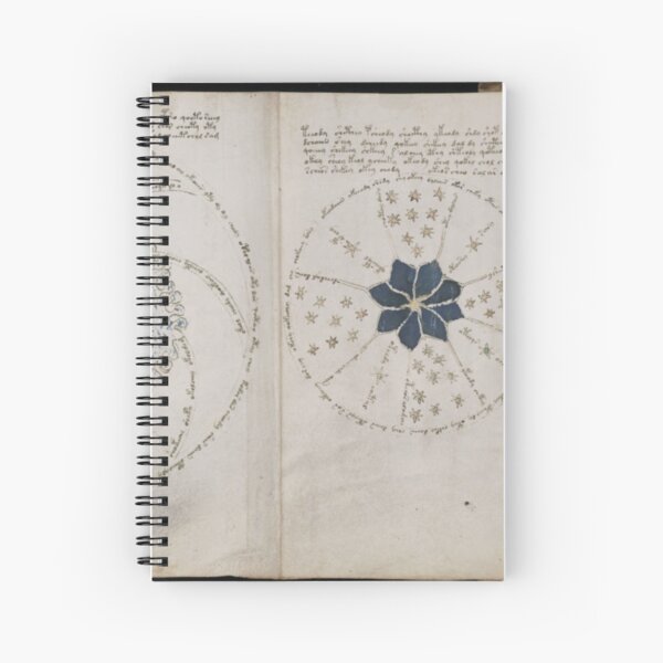 Voynich Manuscript. Illustrated codex hand-written in an unknown writing system Spiral Notebook