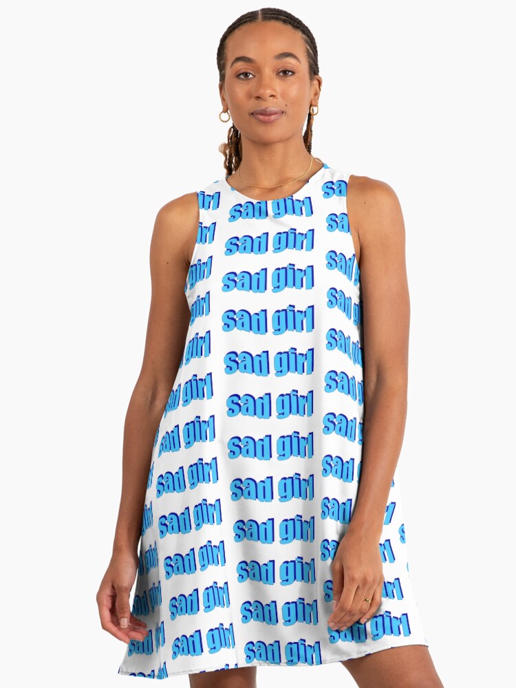 sad girl blue" A-Line Dress for Sale by gleba420 | Redbubble