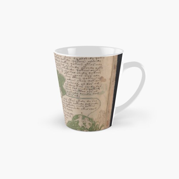 Voynich Manuscript. Illustrated codex hand-written in an unknown writing system Tall Mug