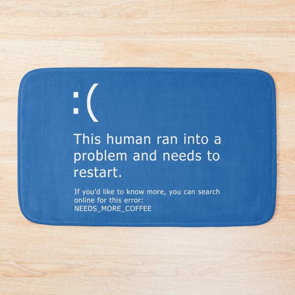Item preview, Blue Screen of Death - Coffee error designed and sold by DigitalCleo.