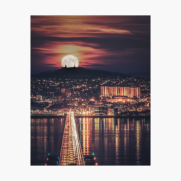 Dundee City Moon Composite Photographic Print