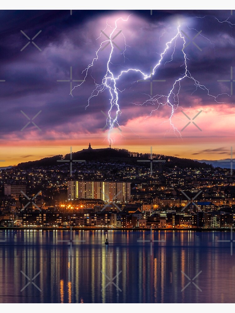 "Dundee City Lightning Composite" Poster by Funkmasterd Redbubble