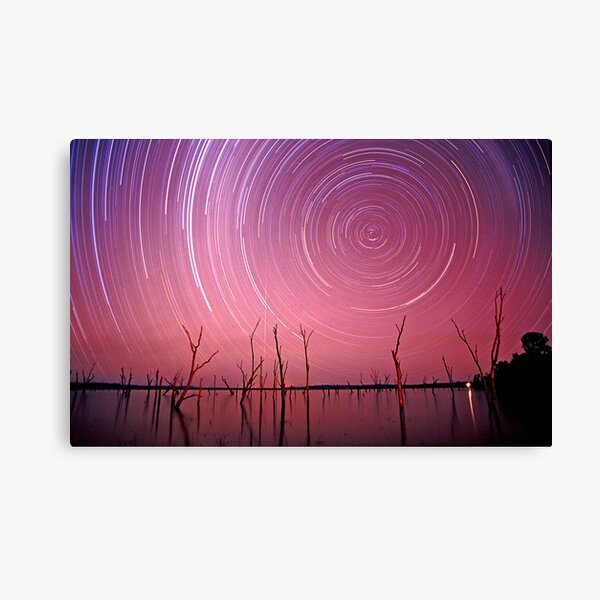 Star and meteorite trails, Lake Nuga Nuga, Arcadia Valley Canvas Print