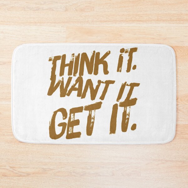 Item preview, Motivational Inspirational and Positive quote - Think it Want it Get it typography text art by Word Fandom - wordfandom designed and sold by Kerry Pritchard.