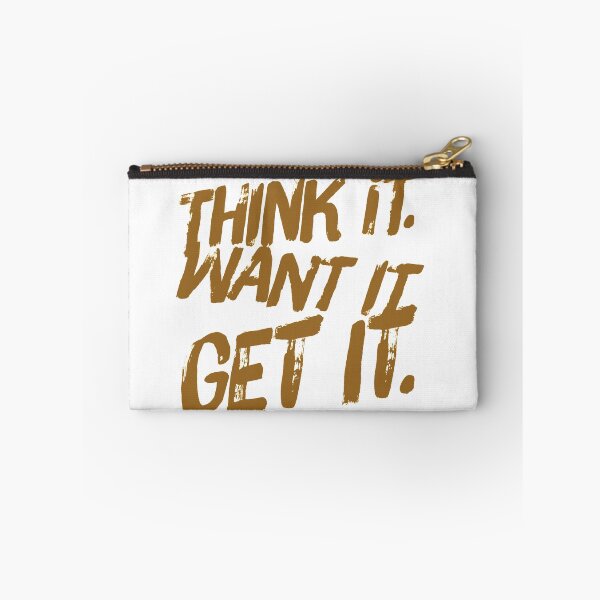 Item preview, Motivational Inspirational and Positive quote - Think it Want it Get it typography text art by Word Fandom - wordfandom designed and sold by Kerry Pritchard.