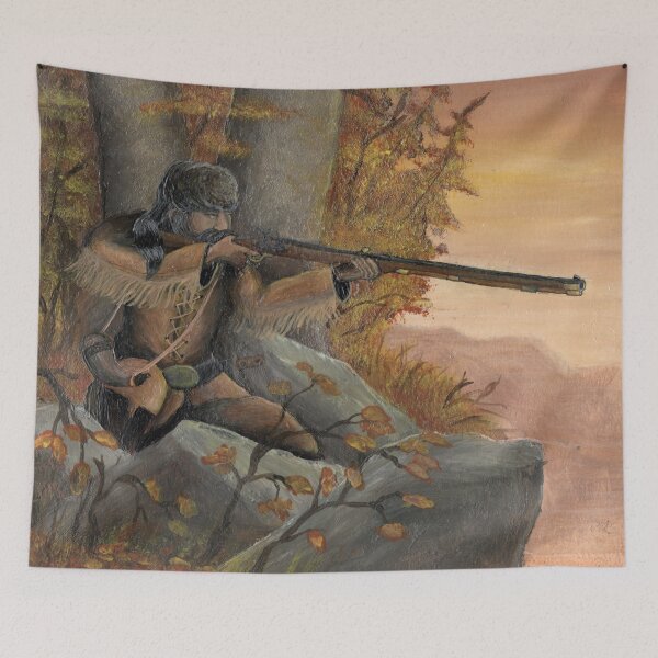 Item preview, Pionero hombre de montaña cazador largo con rifle de Kentucky designed and sold by southernblubell.