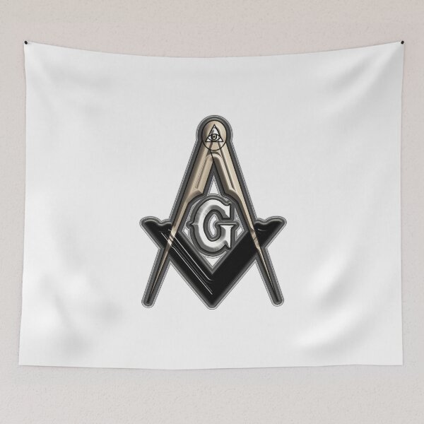 Item preview, Freemason Compass Metal White Sharp designed and sold by IBMClothing.