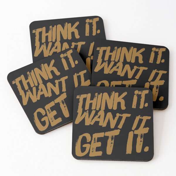Item preview, Motivational Inspirational and Positive quote - Think it Want it Get it typography text art by Word Fandom - wordfandom designed and sold by Kerry Pritchard.