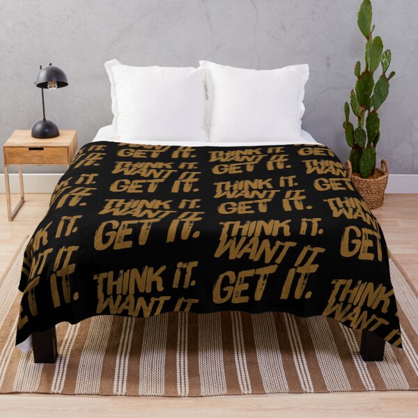 Item preview, Motivational Inspirational and Positive quote - Think it Want it Get it typography text art by Word Fandom - wordfandom designed and sold by Kerry Pritchard.