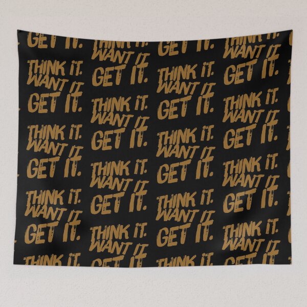 Item preview, Motivational Inspirational and Positive quote - Think it Want it Get it typography text art by Word Fandom - wordfandom designed and sold by Kerry Pritchard.