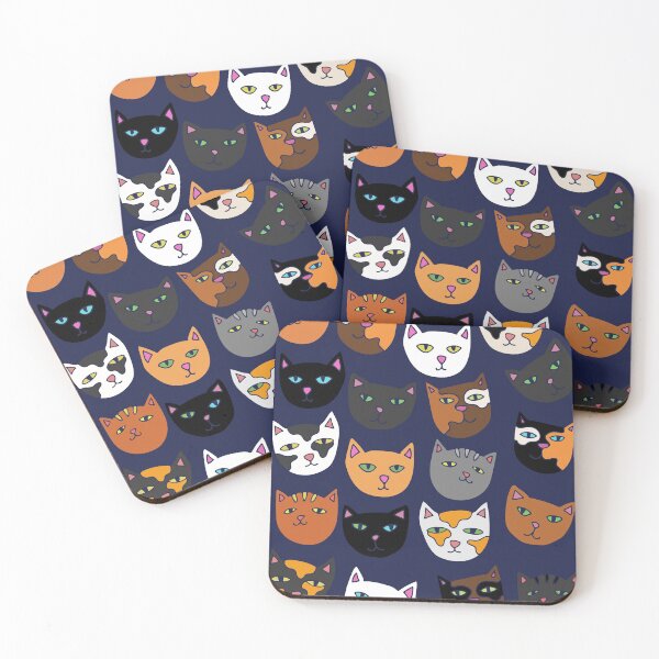 Item preview, Kitty Cats everywhere pattern designed and sold by FrictionMaxxing.