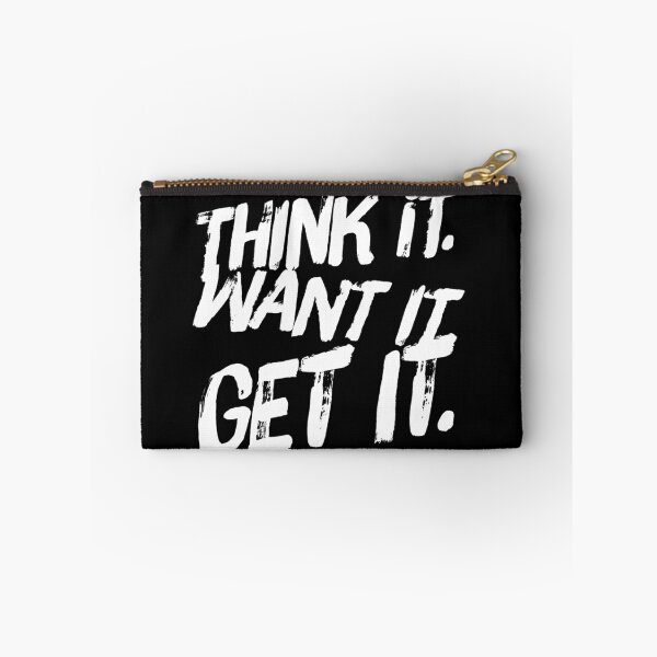 Item preview, Motivational Inspirational and Positive quote - Think it Want it Get it typography text art by Word Fandom - wordfandom designed and sold by Kerry Pritchard.