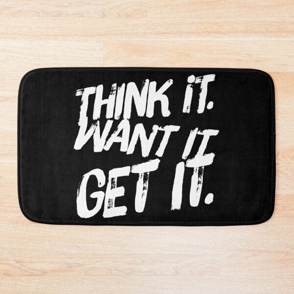 Item preview, Motivational Inspirational and Positive quote - Think it Want it Get it typography text art by Word Fandom - wordfandom designed and sold by Kerry Pritchard.