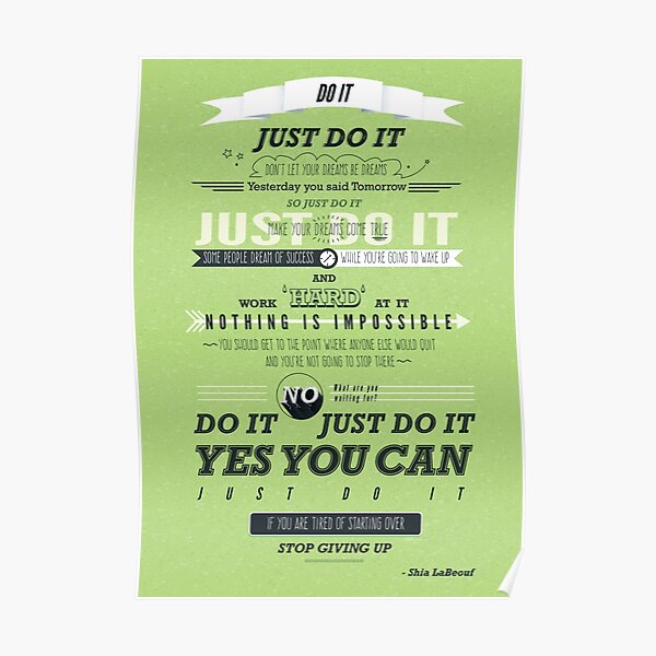 JUST DO IT Poster