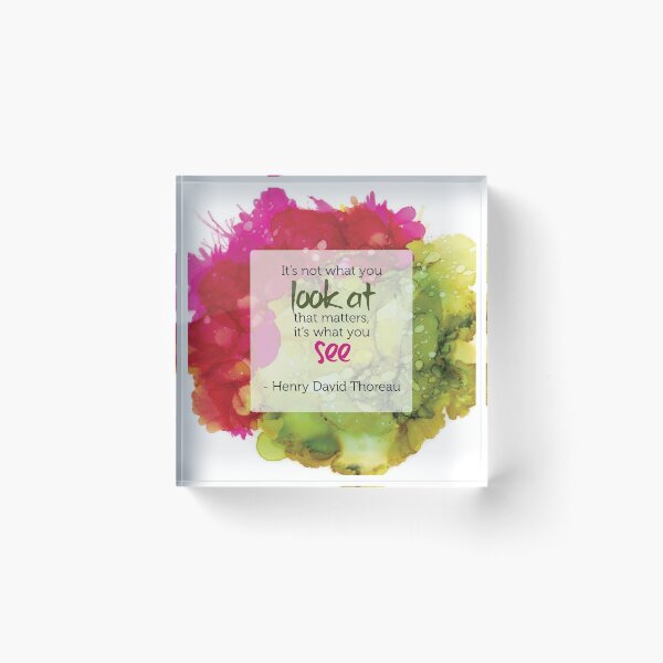 Inspirational Quote - Alcohol Ink Acrylic Block